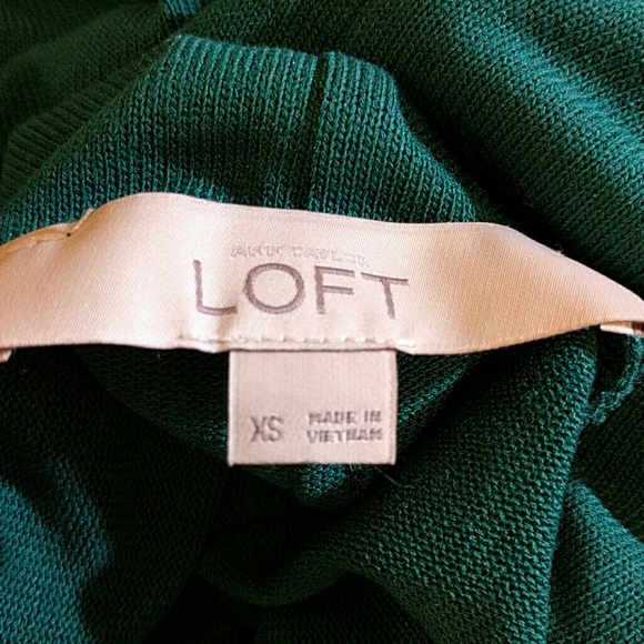 *LOFT* Green turtle neck tunic tank - Picture 2 of 2